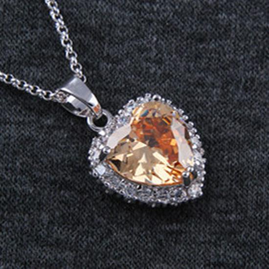 

Ожерелье-подвеска «Сердце Океана» с кристаллами с золотым покрытием «Титаник» для женщин