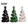 Minimalist Winter Seasonal Accents 3D Printed Christmas Tree Candle Holder, Spiral Small Shaped Modern Holiday Atmosphere Lighting Tealight