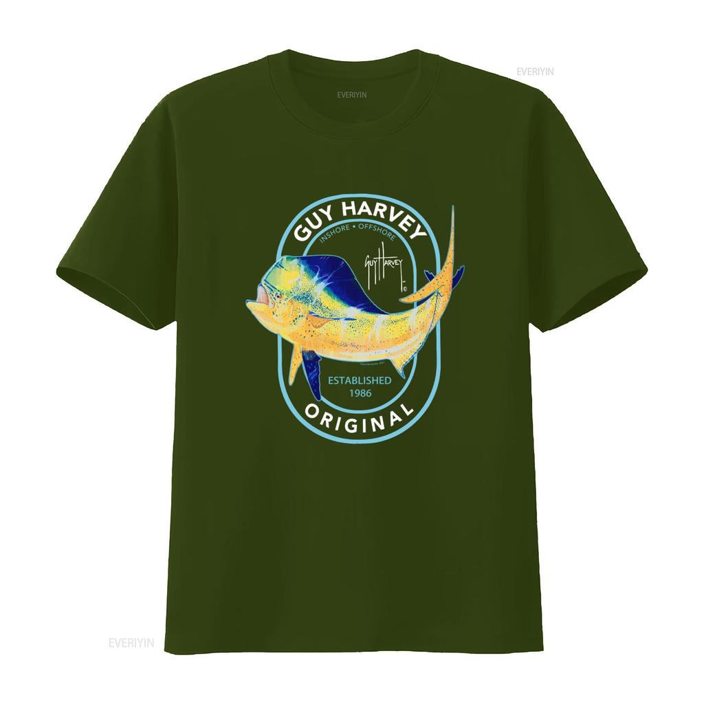Guy Harvey Original Established 1986 Mens Small T Shirt Inshore Offshore Lifestyle Fish Print vintage Washed Soft Stylish