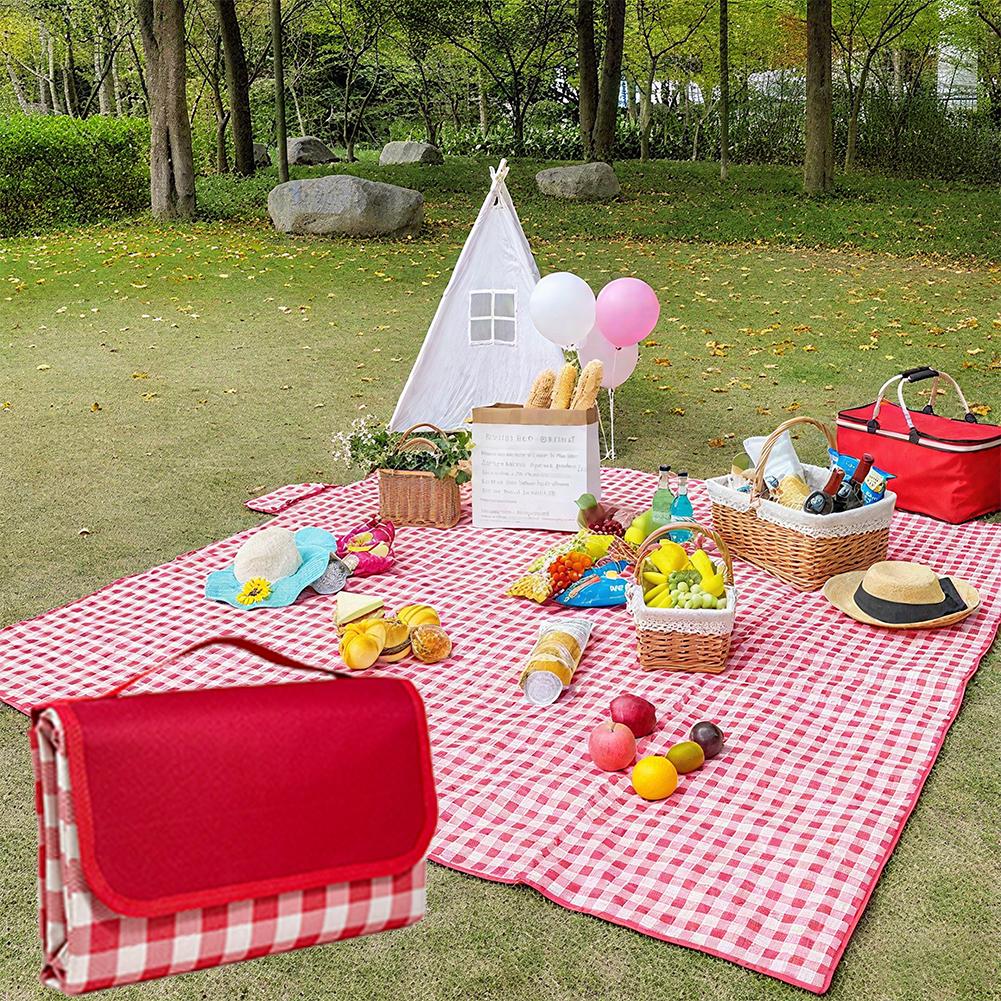 Wasserdichte Strandmatte Tragbare Feuchtigkeitsbeständige Verdickte Decke Outdoor Schlafmatten für Reisezelt Camping Picknick Familienfeier