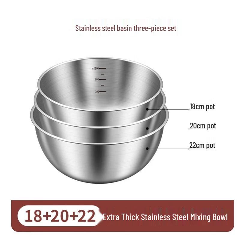 Food-Grade Stainless Steel Mixing Bowl