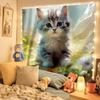 Cute Cat Anime Wall Tapestry Kawaii Manga Wall Hanging Kids Bedroom Living Room Home Decoration