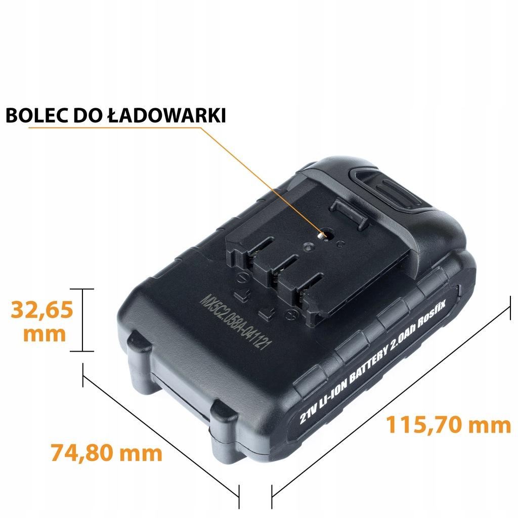 Rosfix Akumulatorowa Pilarka Elektryczna Red Piranha RP21V – Moc 1200W | Prowadnica 6"" | Akumulator 2,0 Ah i Akcesoria