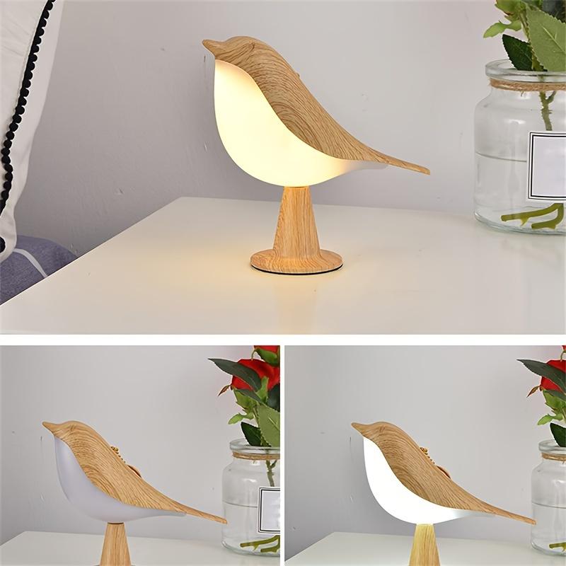 1pc Rechargeable Cute Bird LED Desk Lamp with Three-Level Adjustable Brightness, Aromatherapy Function, and Touch Control