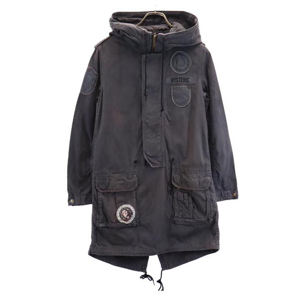 

HYSTERIC made in Japan Half zip Mod coat FREE Gray Military Pullover Women Used