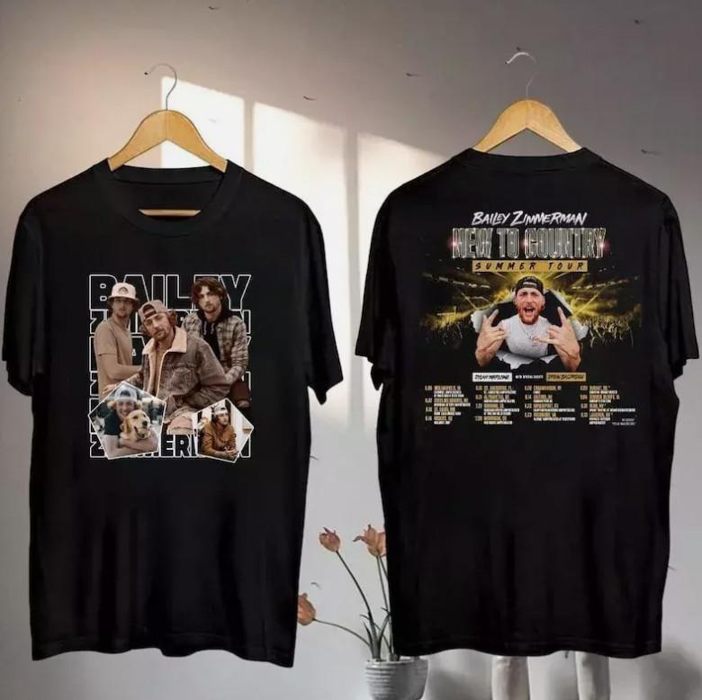 Bailey Zimmerman 2026 Tour T-Shirt Bailey Zimmerman New To Country Concert XXL