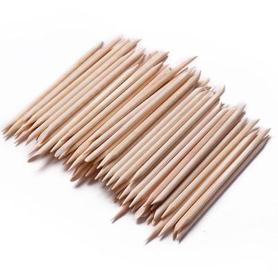 Orange Wood Nail Art Sticks: 100 Double-Ended Wooden Cuticle Pushers (7.5cm)