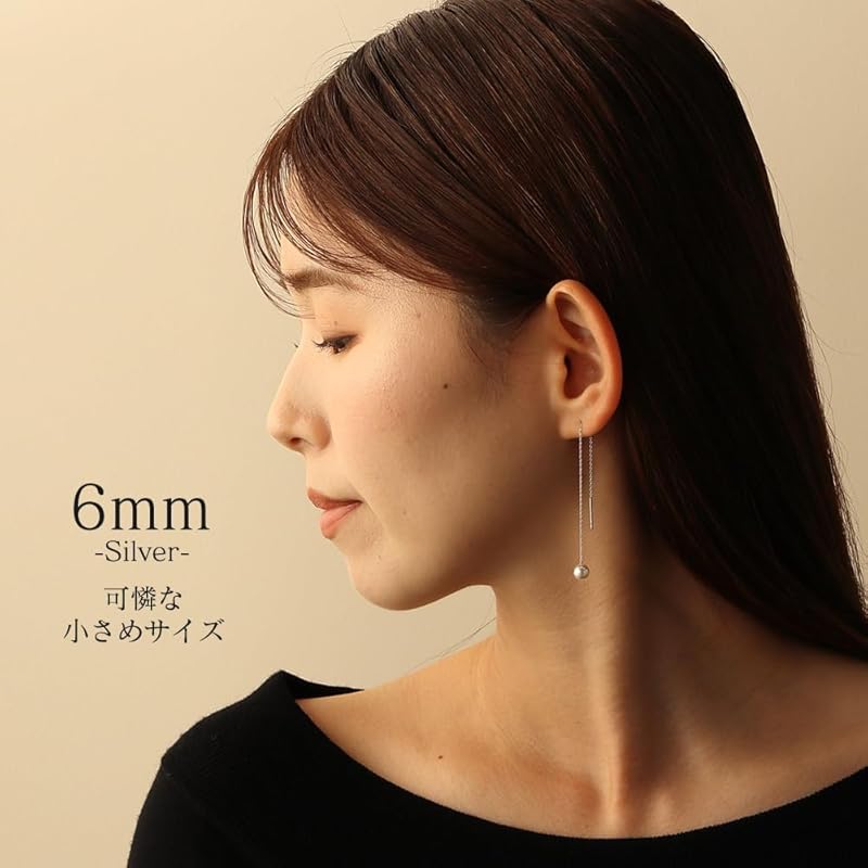 [VOTRE COUTURE] Pearl Earrings 2way Hanging Design Luxury Domestic Product Grand Premium Pearl Ladies White Silver 6mm Brand 3 Year Warranty