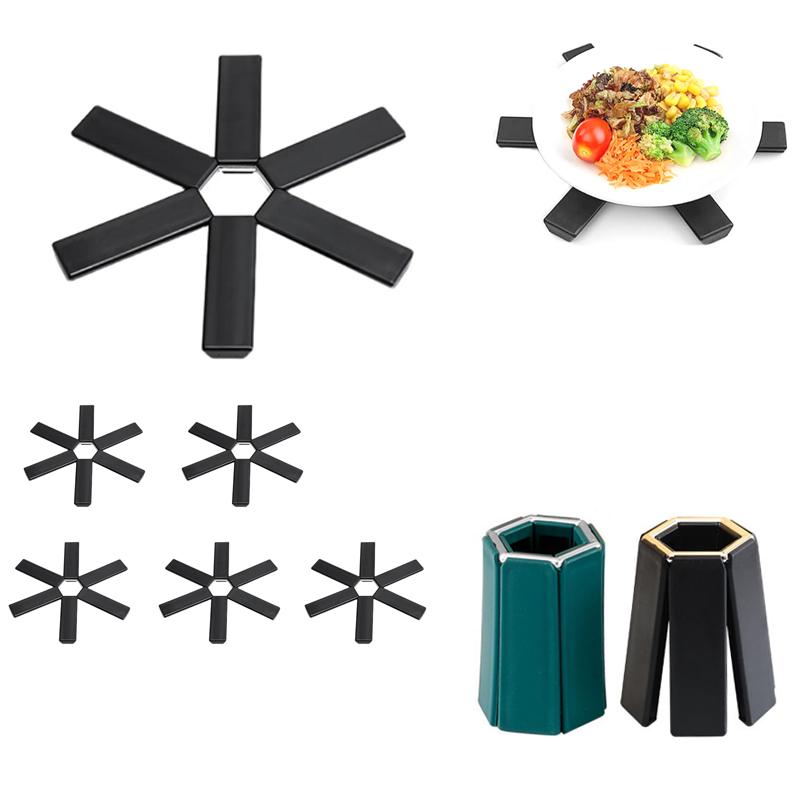 Kitchen Table Mats Heat-resistant Foldable Anti Slippot Dining Table Decoration Mat Dining Plate Coaster Silicone Accessories