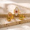 Stainless Steel Eternal Flower Ring Geometric Open Ring Vintage Summer Transparent Ring  Couple