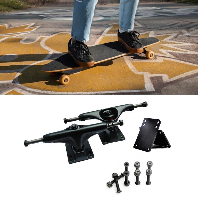 2Pcs 5inch Aluminum Skateboards Truck Skateboards Wheel Bracket Professional Bridge Skate Board Bracket Enduring Base