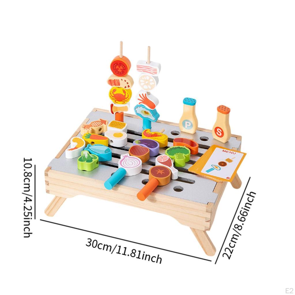 Barbecue Food Set Kitchen Toys Play Role Early Learning BBQ Accessories Grill Toy