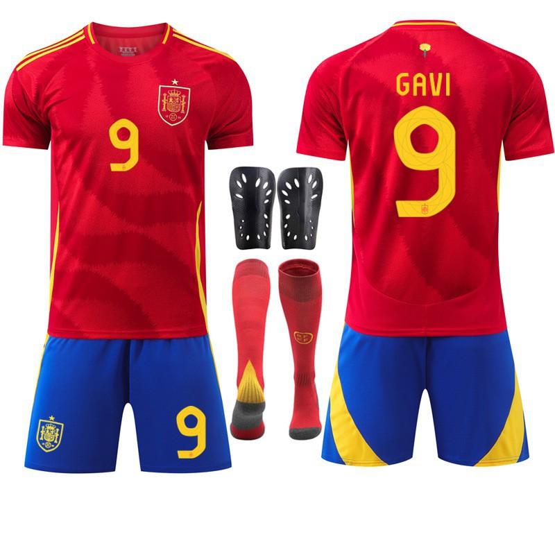 European Cup 7 Morata No. 19 Yamal 17 Nico Jersey Olmo Spanish Home Football