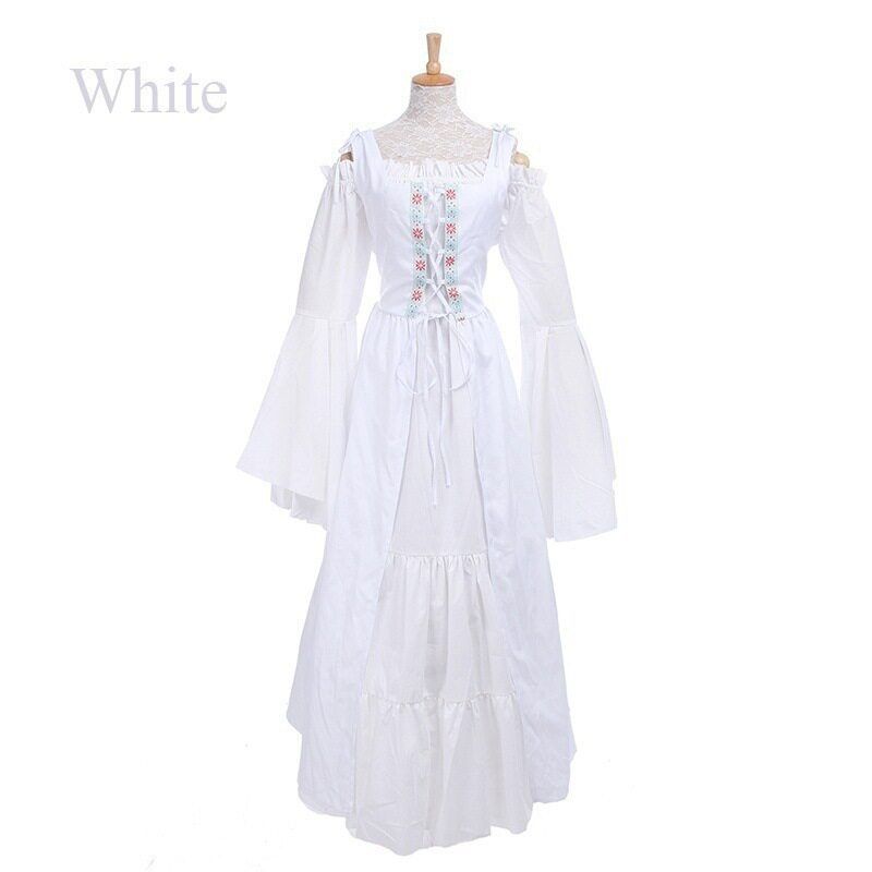 

Vintage European and American-Style Vintage Tunic Dress White XXXL