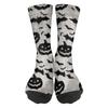Unisex Breathable Mid-Calf Socks Halloween Patterned Comfortable Stretch Crew Socks Suitable for Daily Wear and Seasonal Use