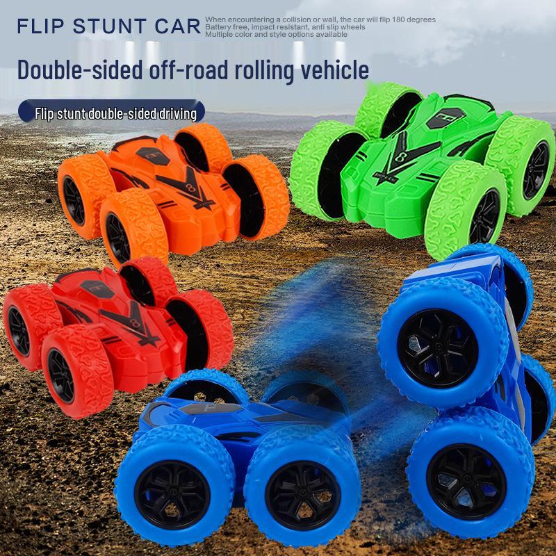 Children's Inertial 4WD Off-Road Swinging Stunt Car Model with Shock Absorption.