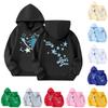 Children's Casual Round Neck Printed Pullover Long-sleeved Hooded Sweatshirt Top