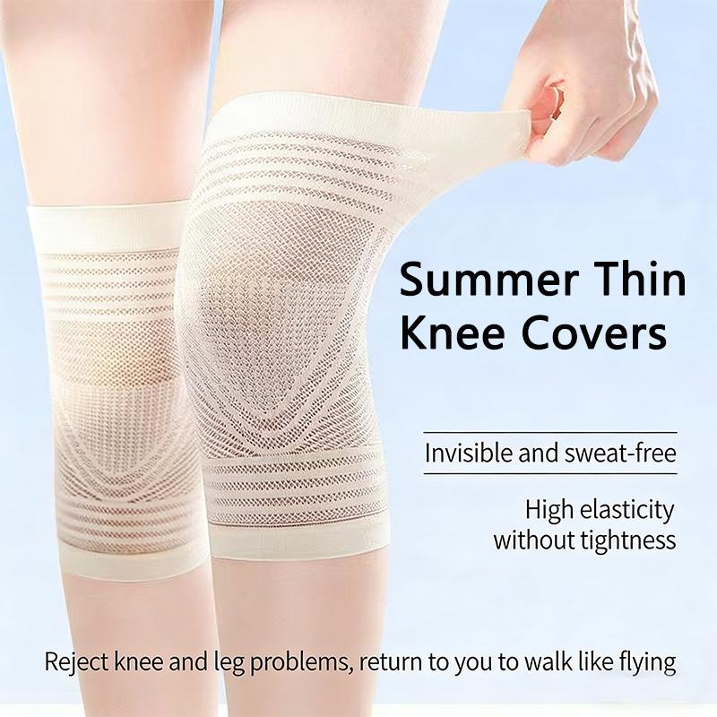 1Pair Summer Knee Cover Breathable Non-slip Joint Pain Relief Compression Kneepads Air Conditioning Thin Warm Knee Brace