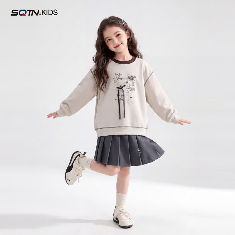 Magic Childhood Girls Casual Cartoon Sweatshirt S