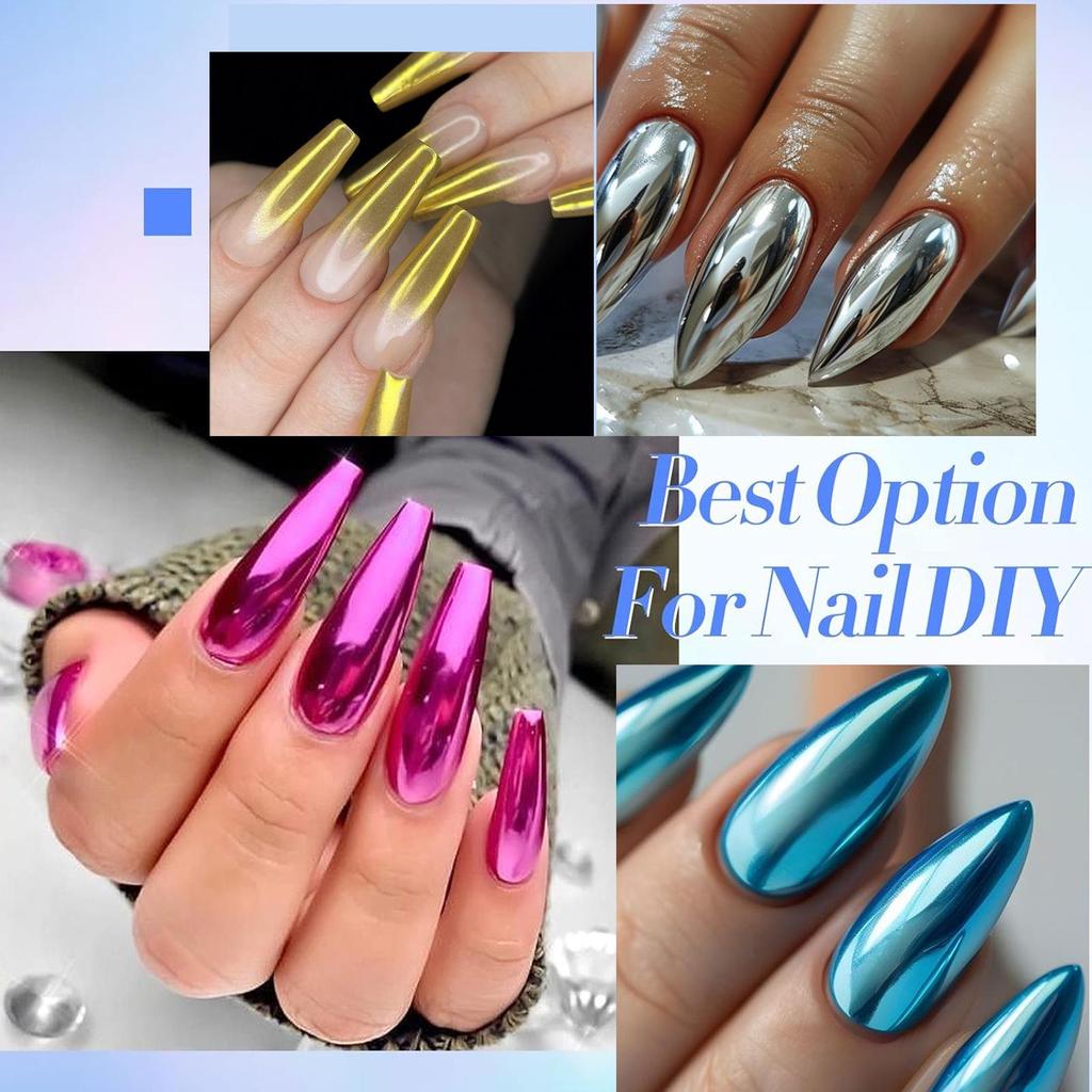 Electroplating Magic Mirror Nail Art Titanium Glitter Powder Set