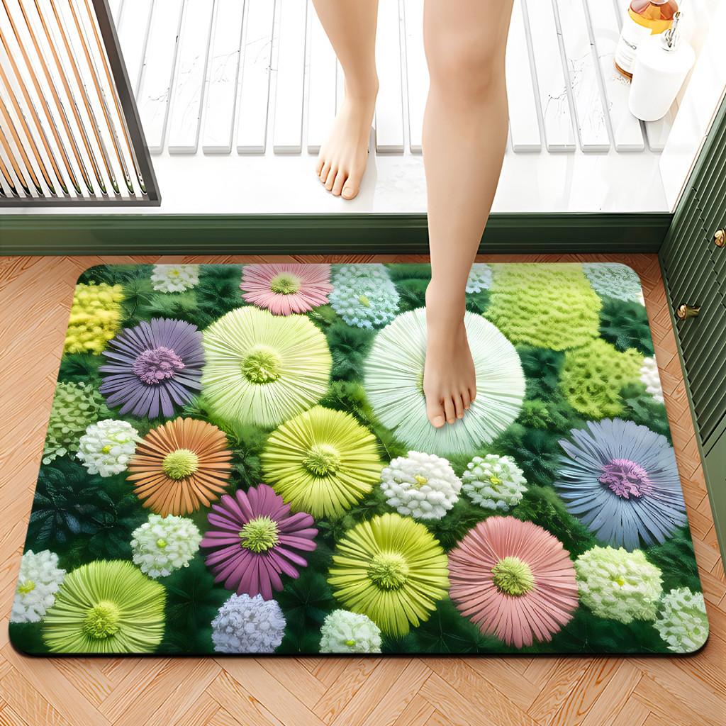 Entrance Entrance Bathroom Moss Carpet Non-slip Bathroom Water-absorbent Foot Mats Diatomite Floor Mats