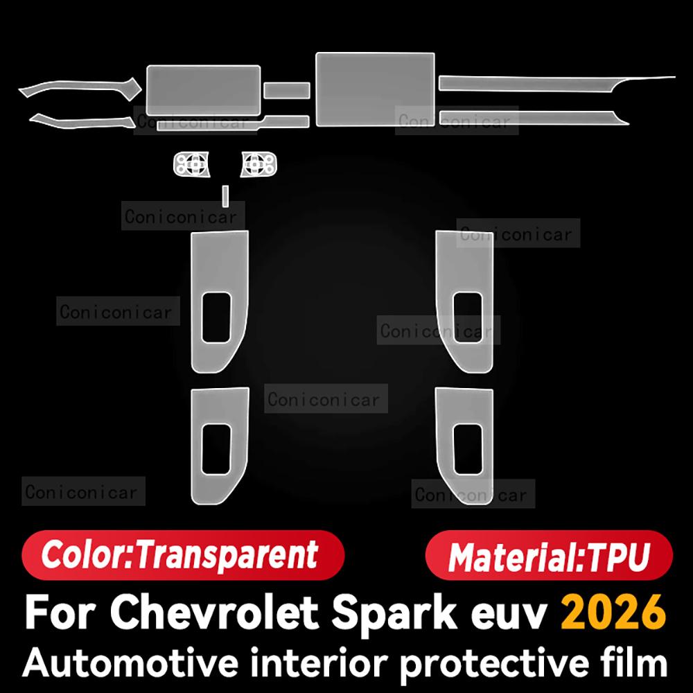 

For Chevrolet Spark euv 2026 Car Interior Protection Anti-Scratch Film trument Center Control Navigation Screen Accessories Left rudder