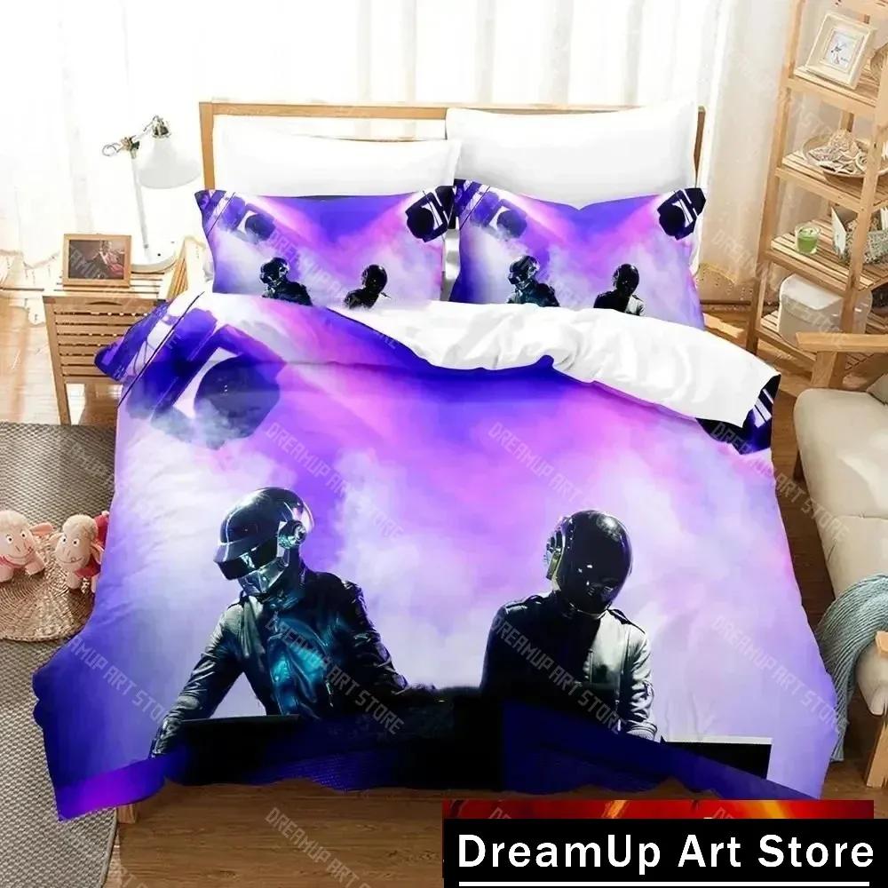 3D Print Daft Punk Bedding Set Duvet Cover Bed Set Quilt Cover Pillowcase Comforter King Queen Size Boys Adult Bedding Set