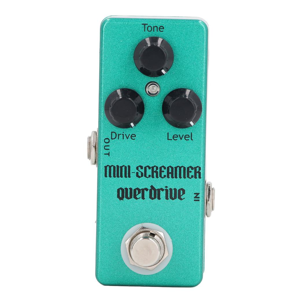 Overdrive Effect Pedal with Drive Level Tone Control Knobs Aluminum Alloy Electric Guitar Pedal 1/4