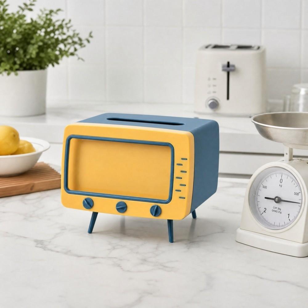 Square Paper Storage Box Phone Holder Tissue Dispenser TV Desktop Tissue Box  Household
