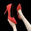Fashion stiletto shoes women's professional high heels single shoes pointed spring new shoes black women's shoes autumn