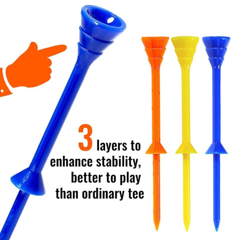 Pack of 10 Golfs Support Tees Golfs Base Golfs Holder Tees Standard Golfs Tees Castles Golfs Tees for Driver Training