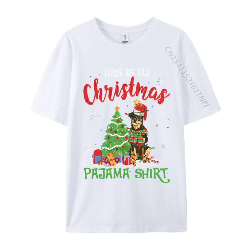 

Santa Rottweiler Dog This Is My Christmas T Shirts Men Tee Shirts Graphic Man Tops Tees Clothes Plain T Shirts Wholesale S