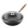 ZISIZ Non-Stick Cast Iron Wok for All Stoves