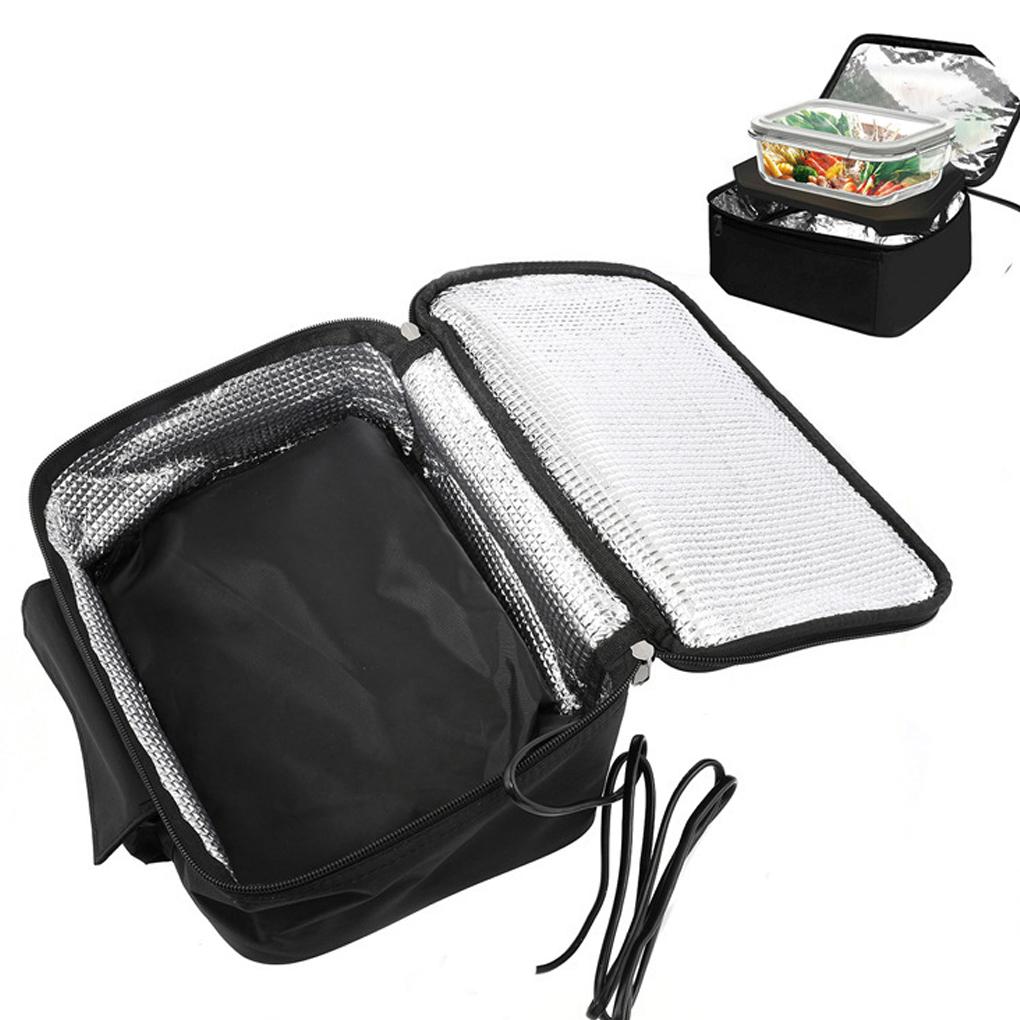 Portable Car Food Warmer Bag 12V Personal Car Electric Lunch Warmer Food Cooking Reheating Lunch Bag for Car Truck Work Travel