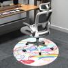 Rainbow Unicorn Chair Mat - Round Carpet for Home Decor, Office Use, Gift Idea - Suitable for Bedroom