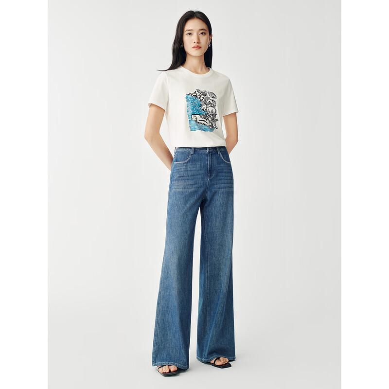 JUZUI Women's Straight Leg Denim Jeans