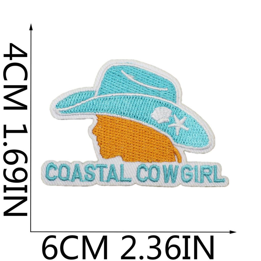 Horse Pentium Embroidery Cloth Sticker Western Denim Computer Embroidery Badge Fashion Girl Decoration Guitar Embroidery Badge Ironing