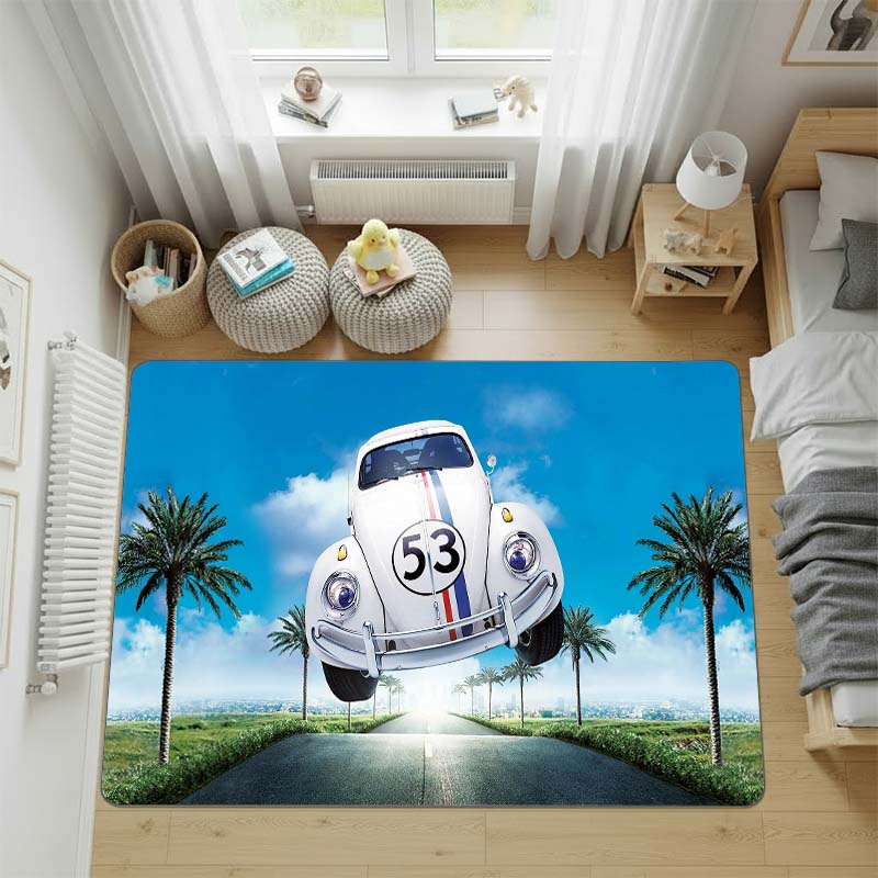53 HERBIE CAR Carpet, Bedroom Rug, Doormat,Living Room Rug, Bedside Carpet, Computer Chair Mat, Birthday Christmas Gift.