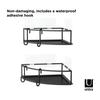 Umbra Shower Rack Shampoo Rack Shelf for Corners Black Set of 2 CUBIKO 21018616040