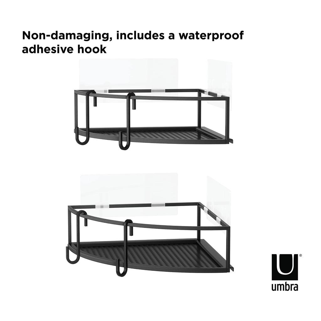 Umbra Shower Rack Shampoo Rack Shelf for Corners Black Set of 2 CUBIKO 21018616040