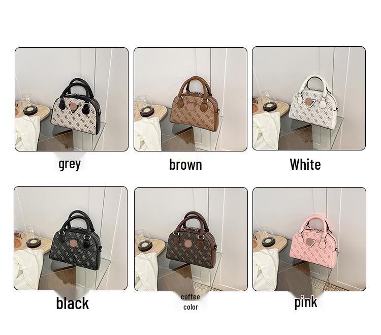 Women's 2025 Cross-border Printed Bowling Bag: European & American Style Versatile Crossbody Handbag