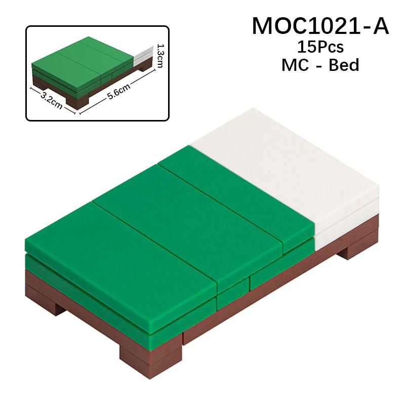 

Сумісні Цеглинки Серії Міські Меблі MOC Будівельні Блоки Кухня Спальня Ванна Кімната Деталі DIY Набори Дитячі Іграшки Диван Ліжко Набір Піаніно