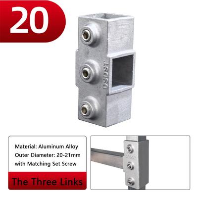 20x20mm Vierkantrohr 25x25mm 30mmx30mm Aluminiumlegierung Winkel Aluminiumlegierung Verbinder Zubehör Rohr Befestigungspunkt