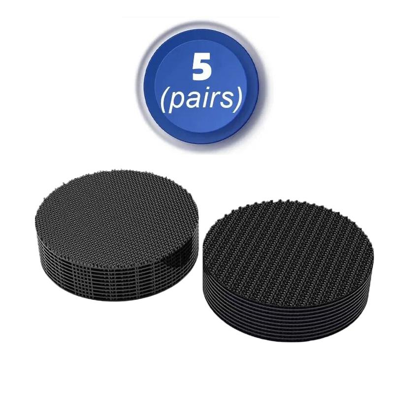 5/10pairs Carpet Mat Fixing Stickers Universal Car Foot Pad Invisible Non Slip Tape Nylon Magic Tape Auto Traceless Adhesive