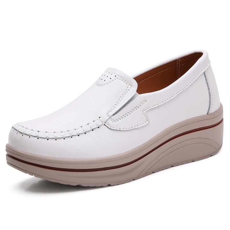 Spring 2022 Women s Thick-Soled Platform Woven Wedge Heel Casual Shoes 39 белый