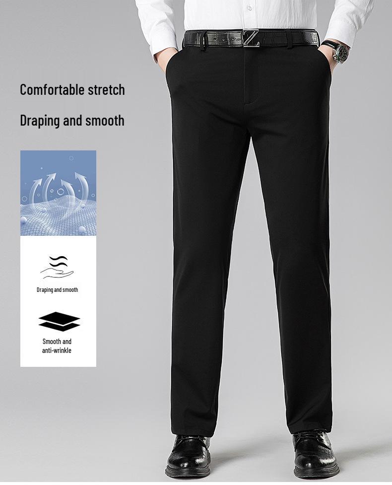 Frühling/Sommer 2026 Herren Eis Seide Locker Gerade Bein Lässig Business Hose