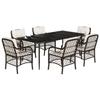 VidaXL Garden Dining Set with Cushions 7 Pcs, Patio Table and Chairs, Outdoor Furniture Terrace, Modern, 3212115
