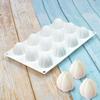 Baking Tool 12-Cavity Mousse Mould Flower Bud Design Reusable Silicone Mousse Mould Flexible Non-Stick Chocolate Mold Baking