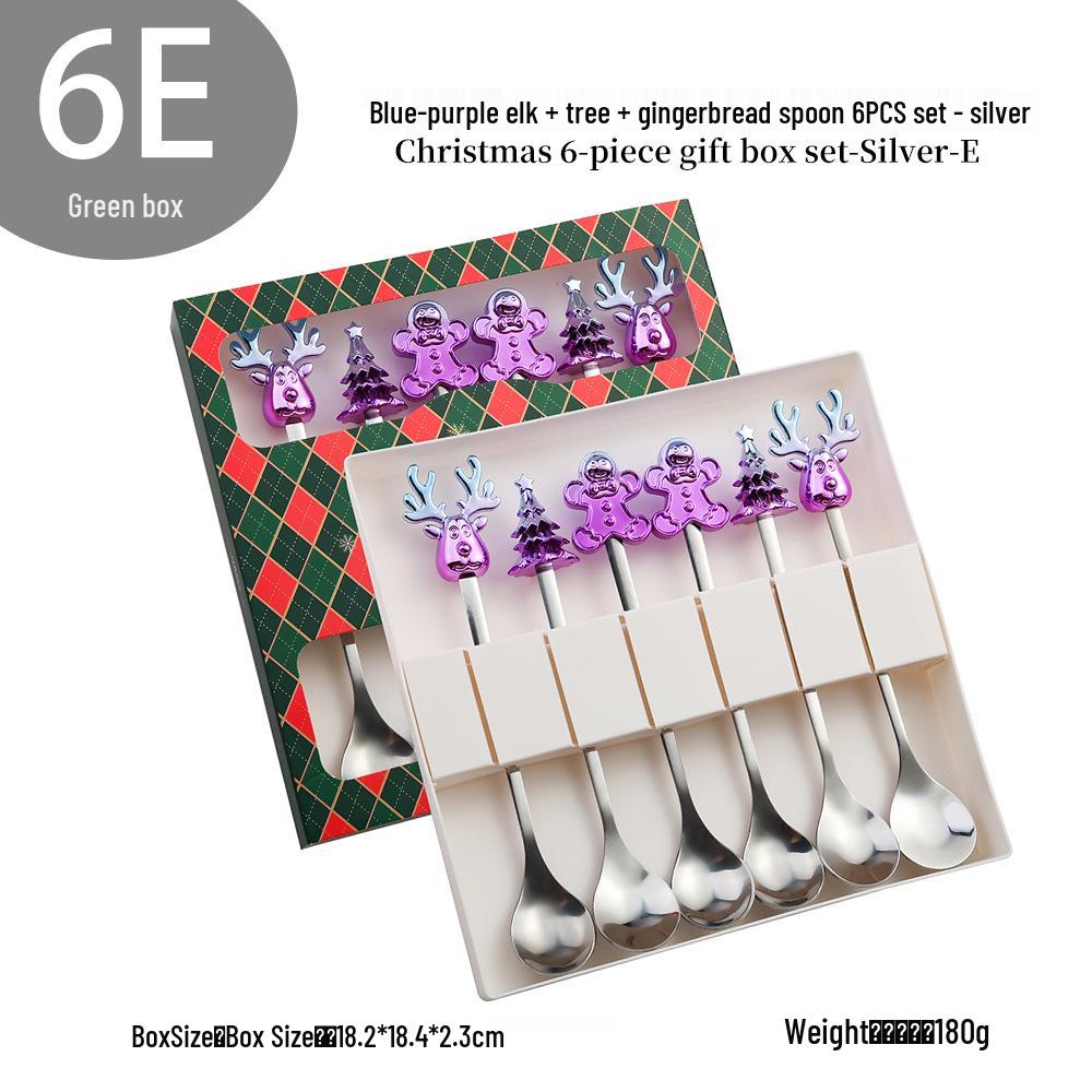 Cross-Border Cute Snowman Christmas Spoon & Fork Set – Creative Dessert Tableware Gift