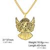 Gold Plated Praying Angel Necklace for Women Stainless Steel Guardian Angel Pendant Necklace Spiritual Religious Jewelry Gift